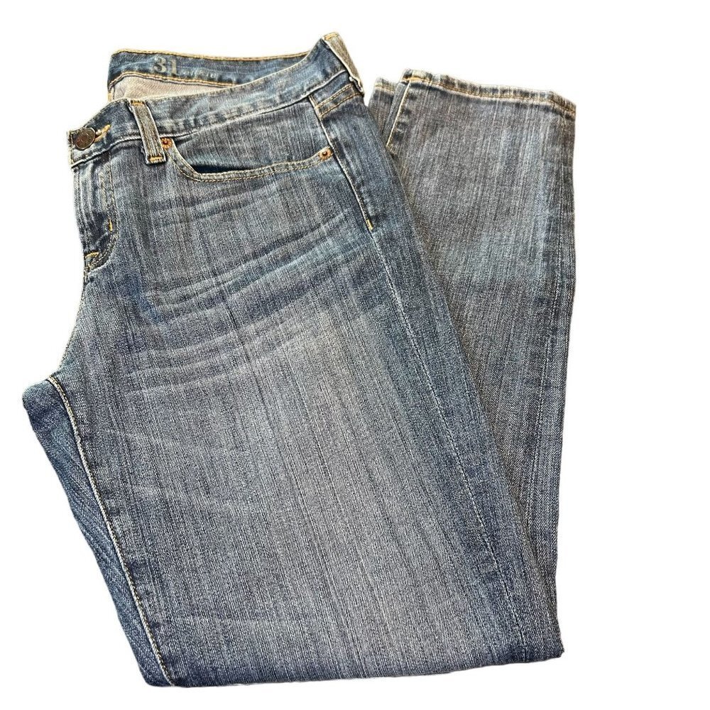 J. Crew Toothpick Ankle Medium Wash Blue Denim Jeans Size 31